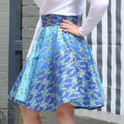 Short High Waisted Circles Skirt - Wishes