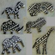 Africa Animal Fridge Magnets (set of 6)